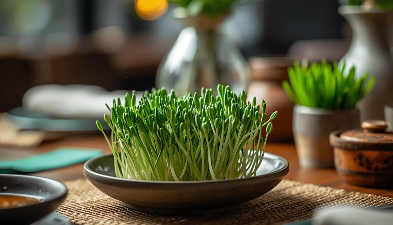 활력 충전을 위해 차려진 달래와 냉이 등 신선한 봄나물 밥상