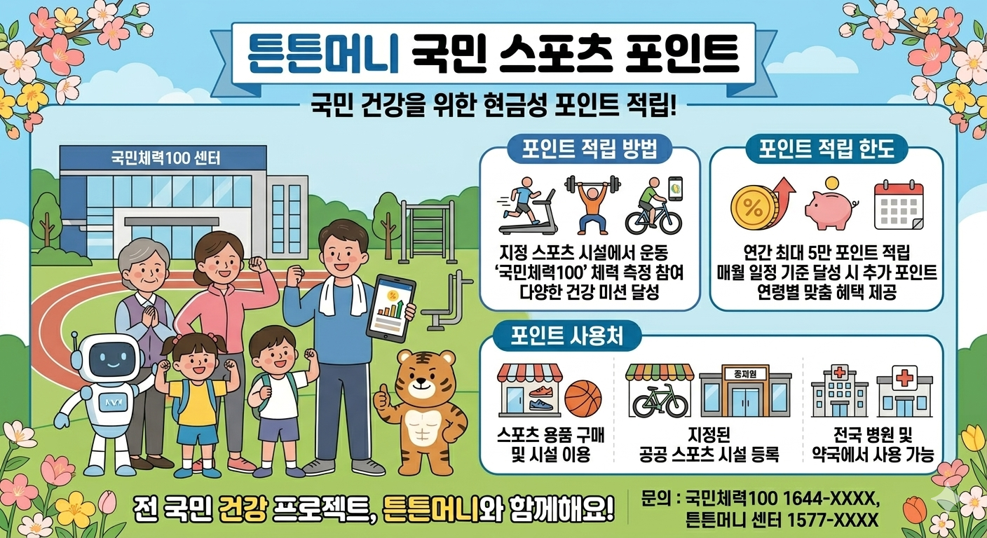 2026 튼튼머니 5만원 챙기는 법: 운동 30분하고 500포인트!!