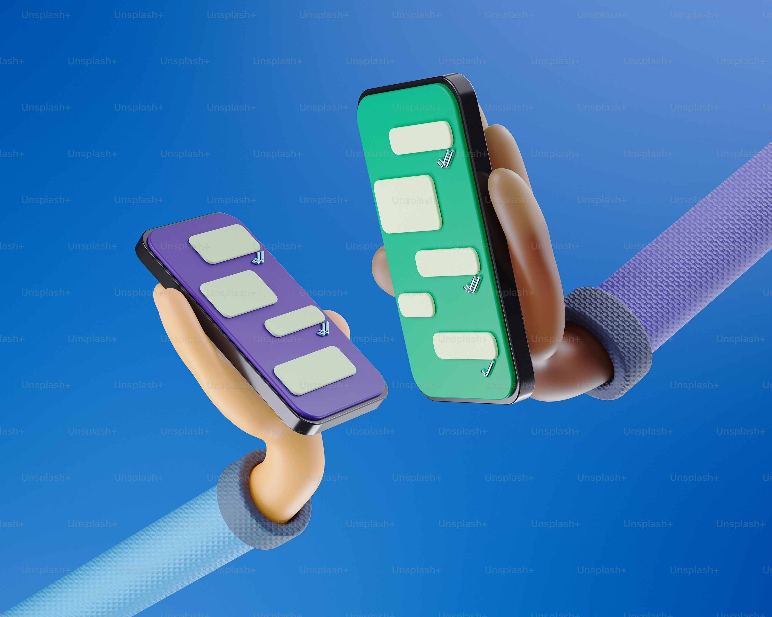 스마트폰을 내미는 사진