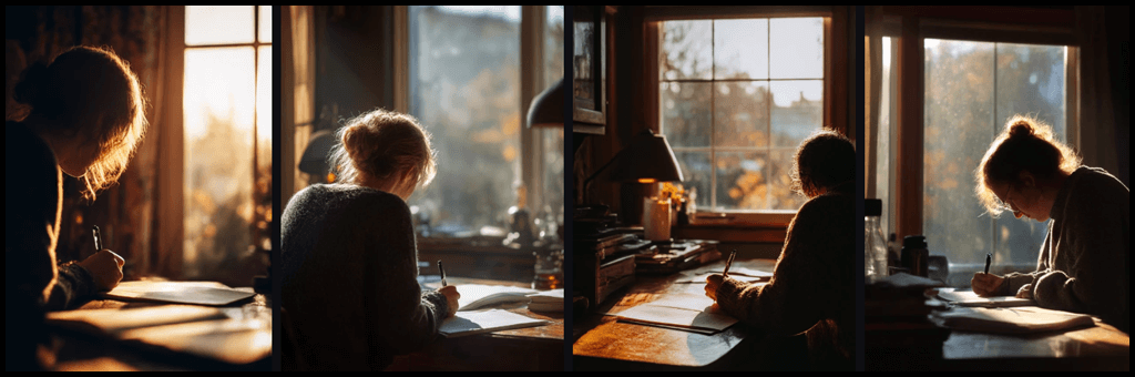 over-the-shoulder, 감성 내러티브 Midjourney