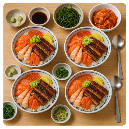 해물 장어 덮밥 4인상 사진