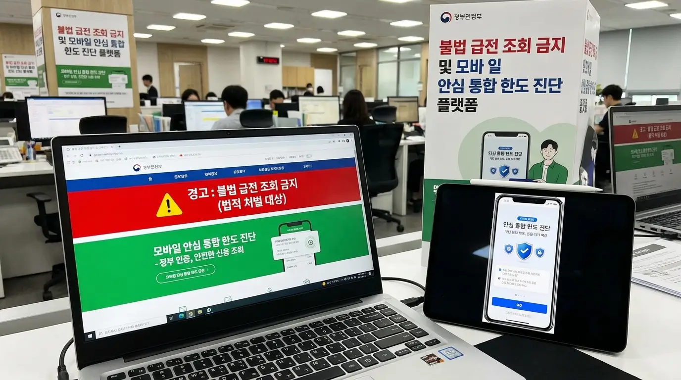 불법 급전 조회 금지 및 모바일 안심 통합 한도 진단 플랫폼