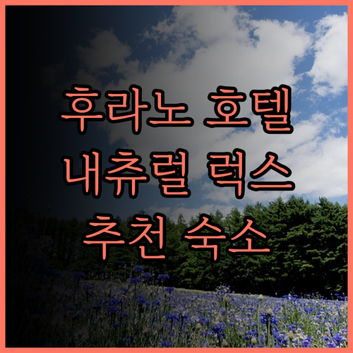 후라노 내츄럭스 호텔 추천 후라노 여