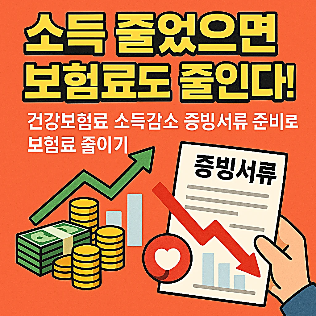 건강보험료 소득감소 증빙서류 준비로 보험료 줄이기