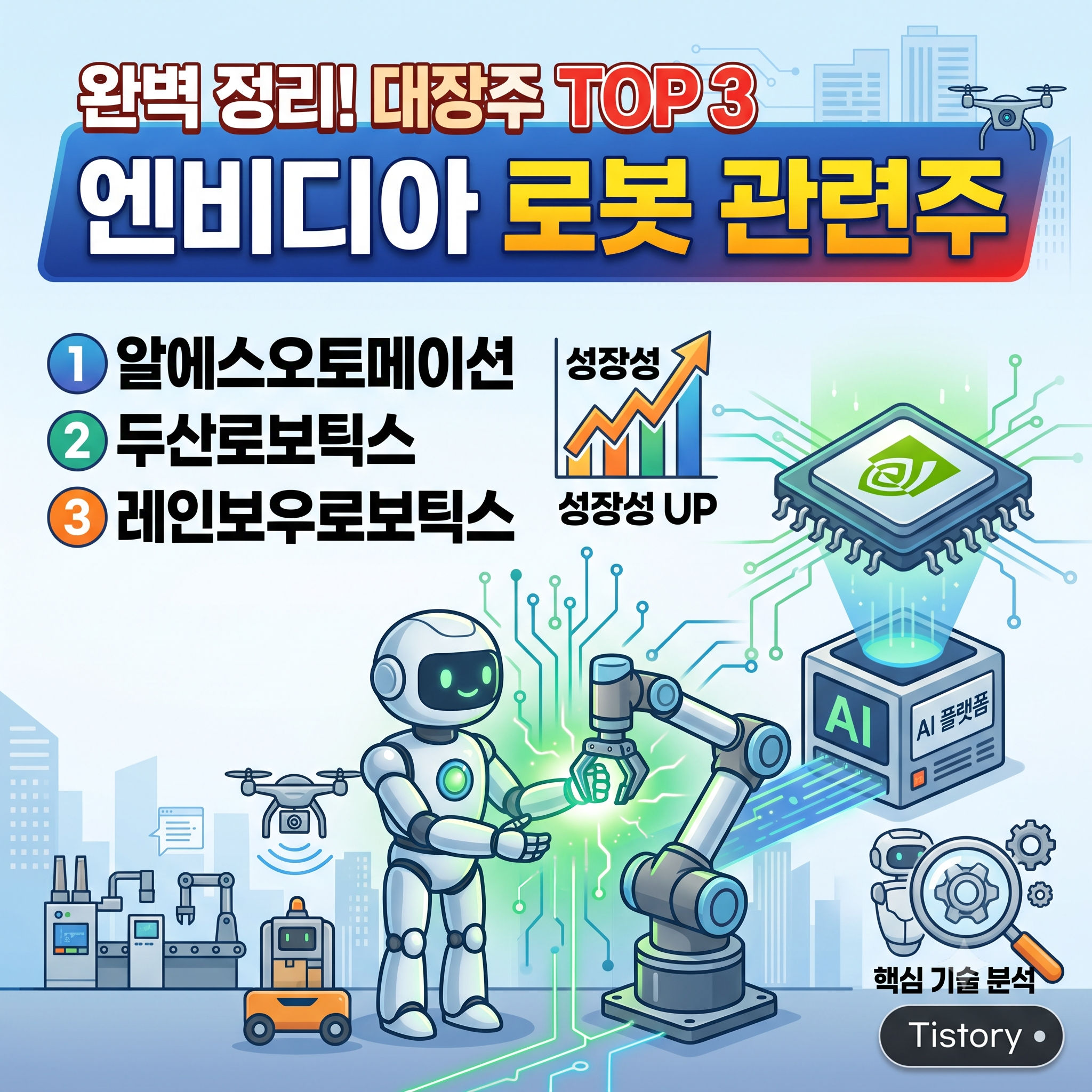 엔비디아 로봇 관련주 대장주 및 수혜주 TOP 3 완벽 정리
