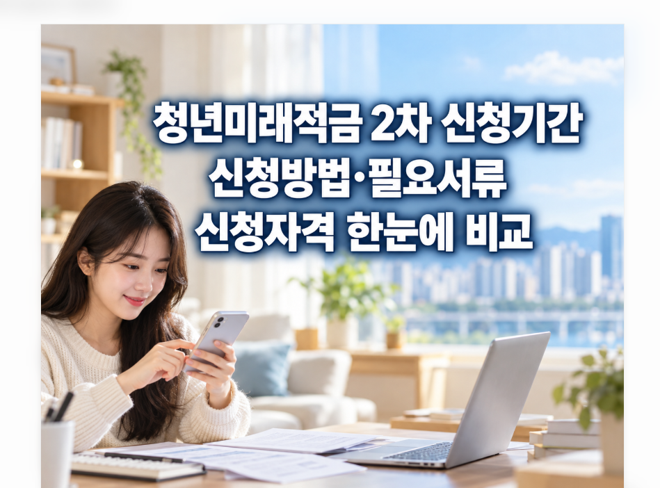 청년미래적금 2차 신청기간｜신청방법, 필요서류, 신청자격 한눈에 비교