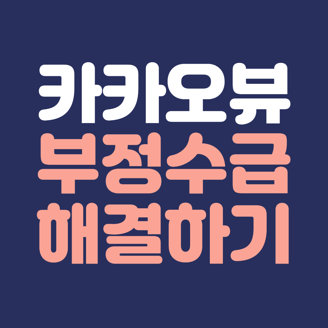 카카오뷰 부정수급 해결하기