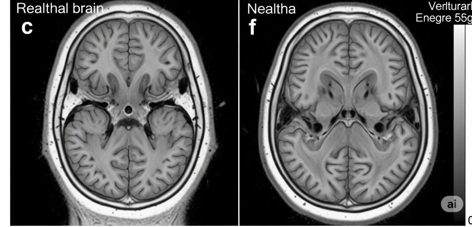 전두엽과 측두엽이 위축된 상태의 뇌
