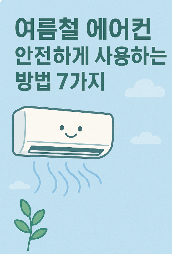 여름철 에어컨 안전하게 사용하는 방법 7가지
