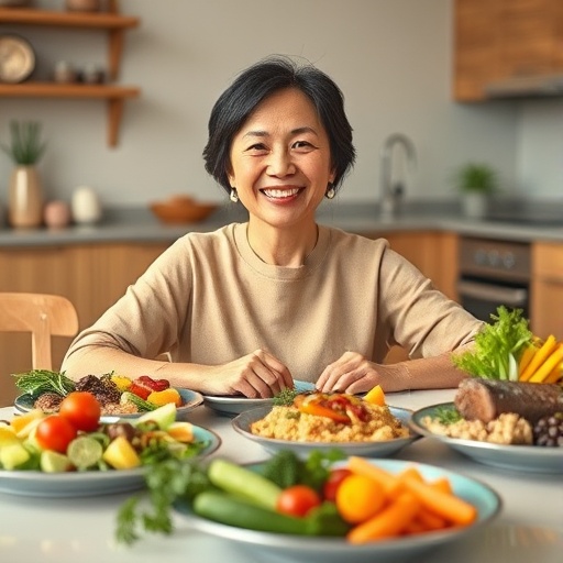 균형잡힌 항암식단을 실천하는 여성