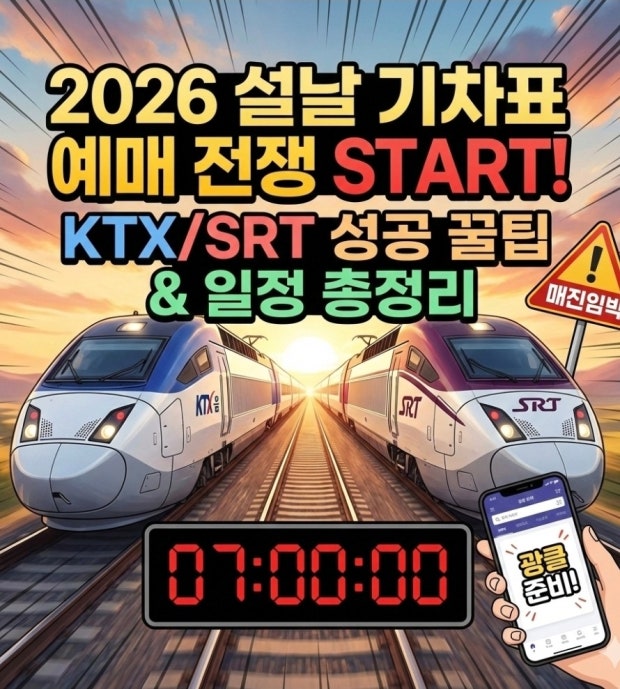 2026년 설날 기차표 예매