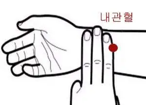 내관혈 (출처 : 중국인 건강관리법)