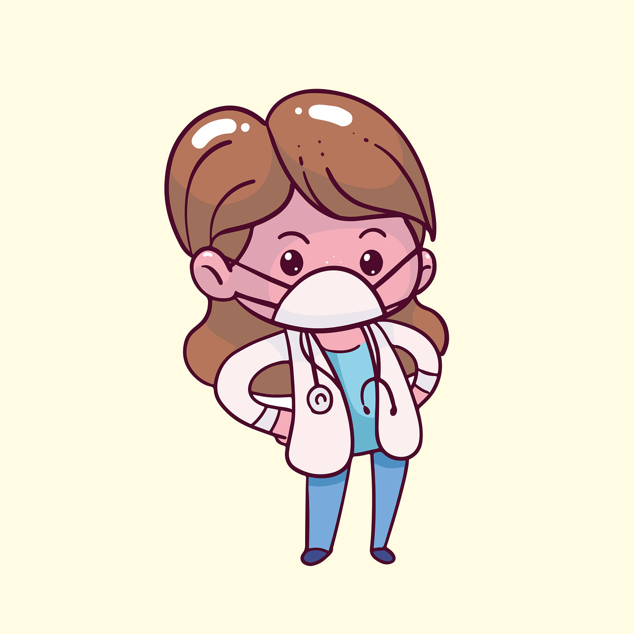 마스크를 쓴 여성