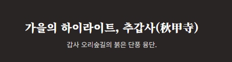 계룡산 단풍 절정시기