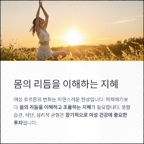 여성 호르몬 변화, 자연스럽게 다스리는 건강 루틴