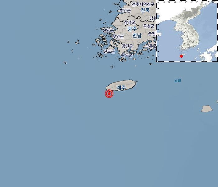 제주도 지진 위치