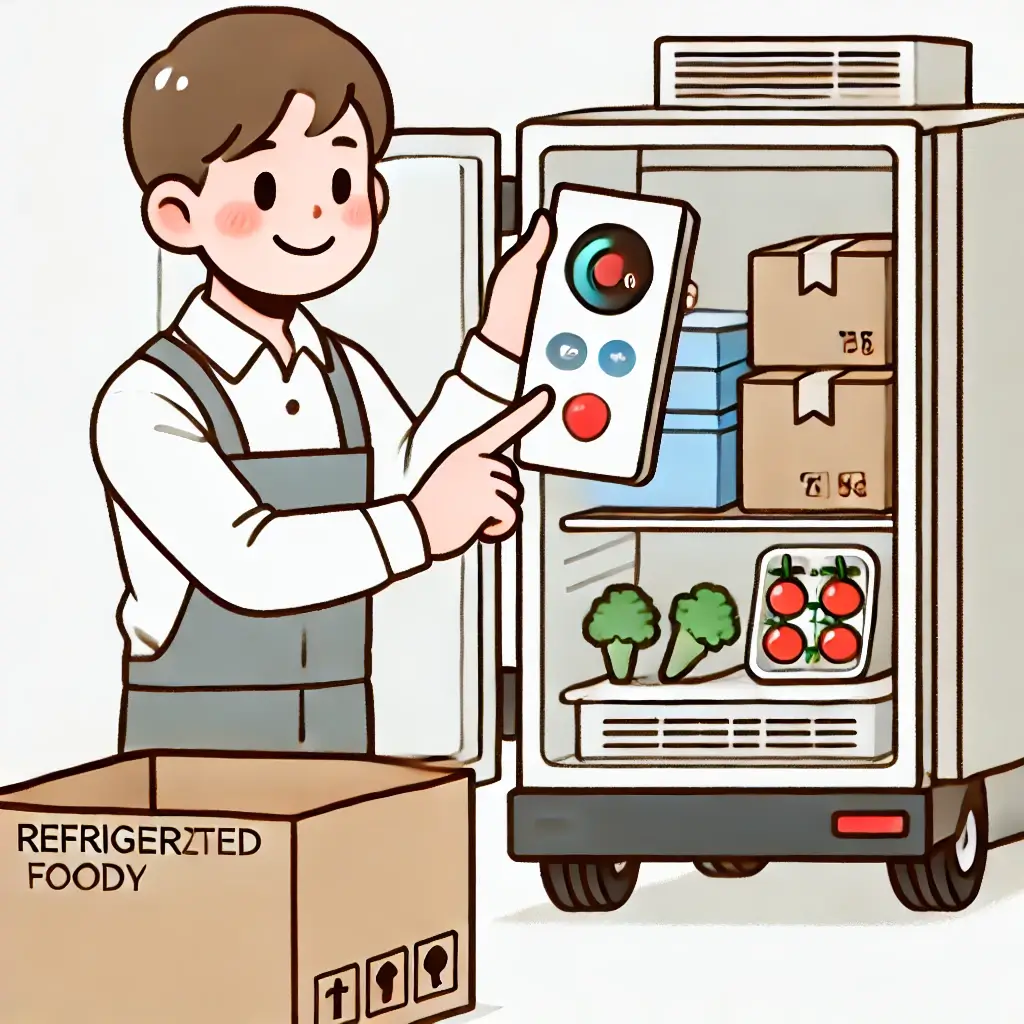 이사 중 냉장고 음식을 점검하는 모습.