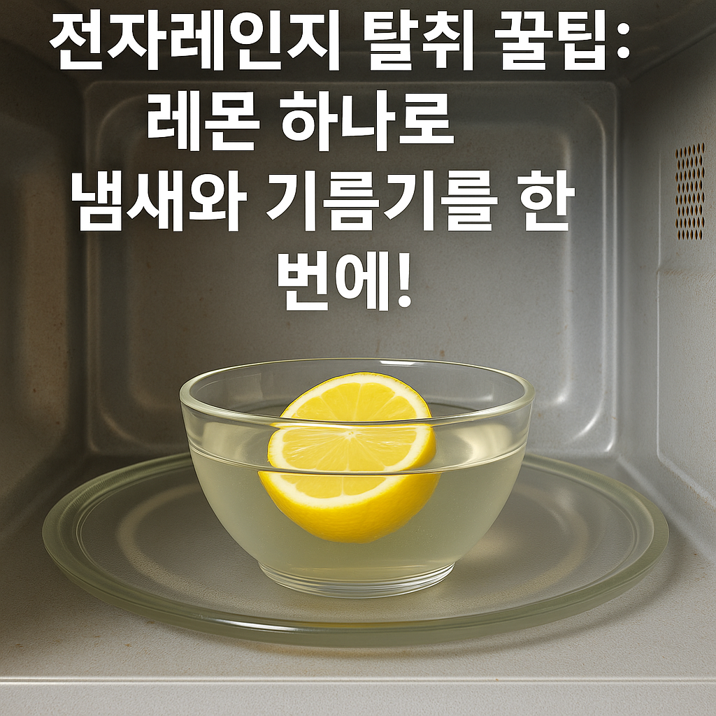 전자레인지 탈취 꿀팁 레몬 하나로 냄새와 기름기를 한 번에!
