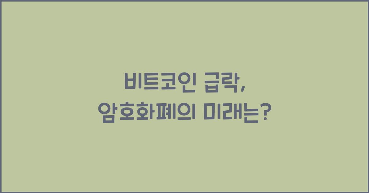 비트코인 급락