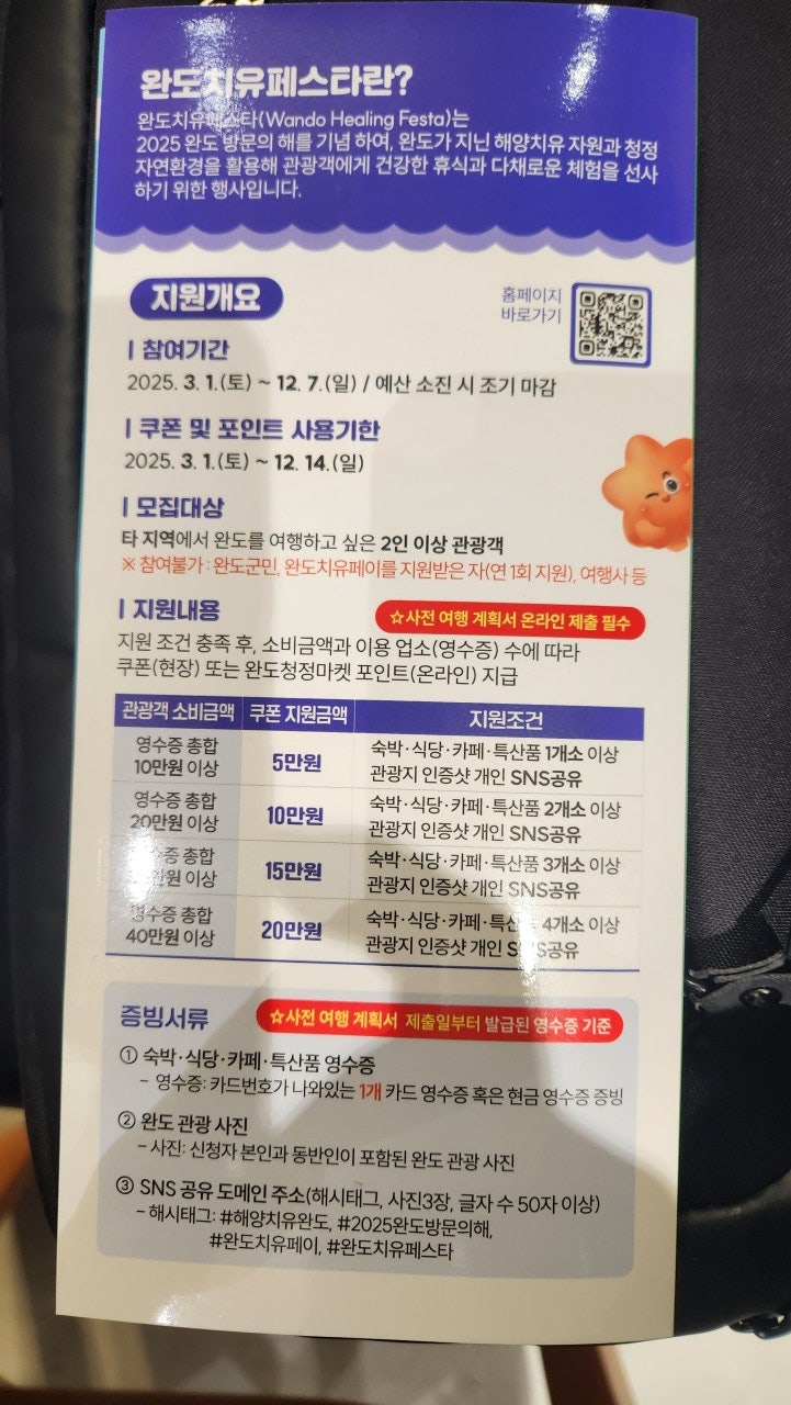 완도치유페스타지원금