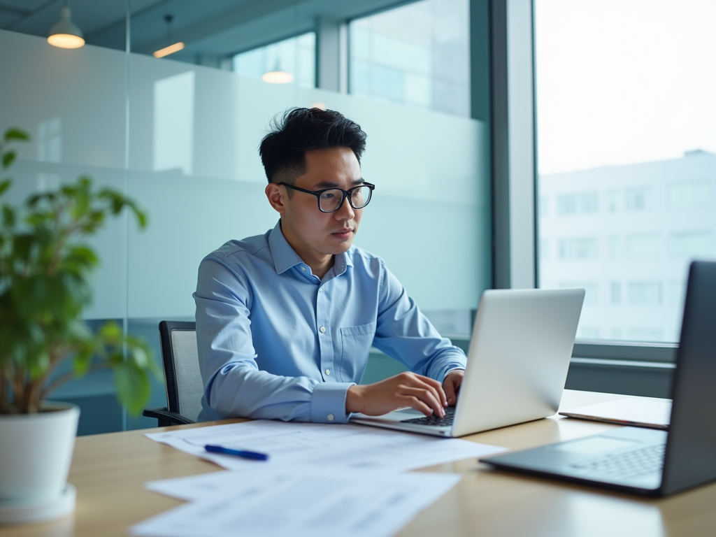 소상공인이 저금리 대출을 신청하는 모습