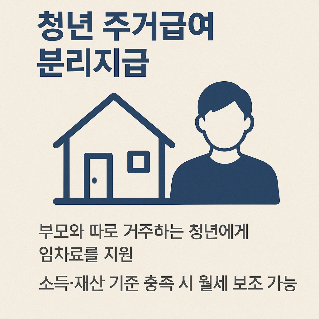 청년 주거급여 분리지급 완전 정복