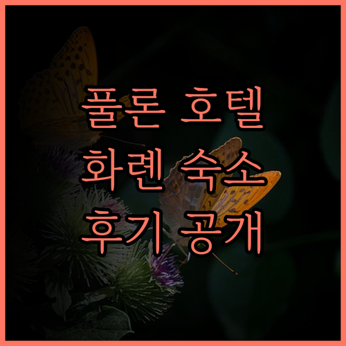 풀론 호텔 화롄 숙박 후기 완벽한 시