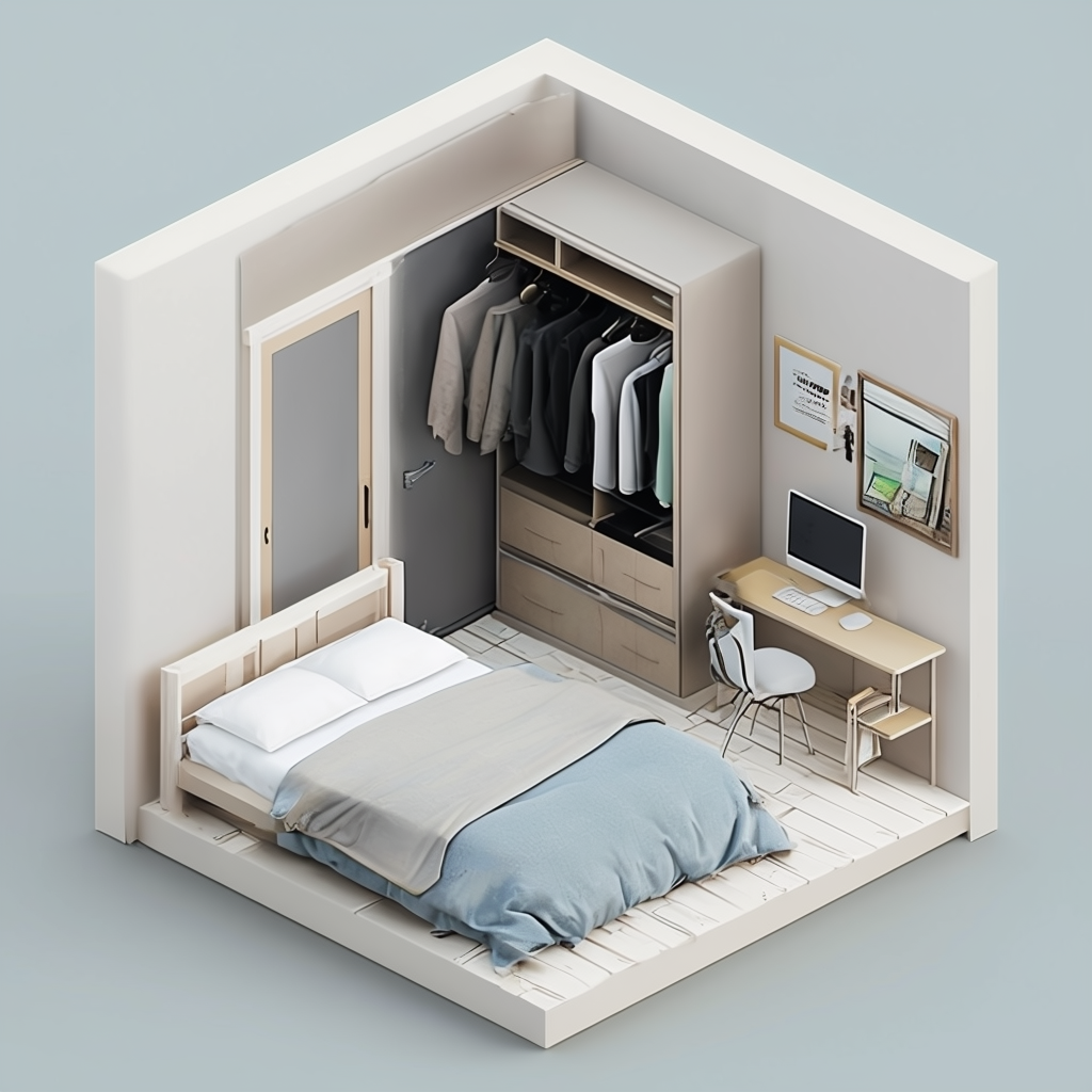 체계적으로 정리된 자취생의 생활 공간