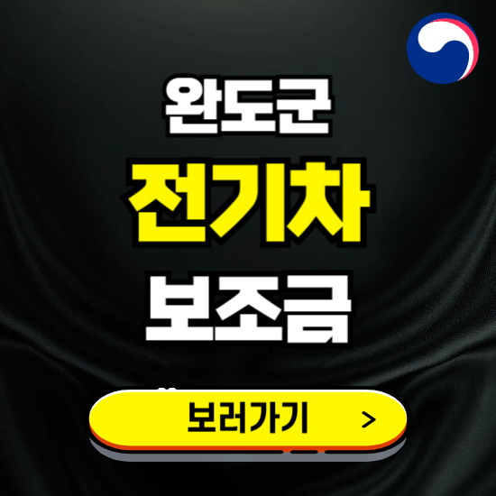 완도군 전기차 보조금 지원 신청하기 ❘ 2025 지급대상 및 차종 보기