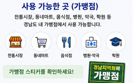 경남도민 생활지원금 지역화폐 등록