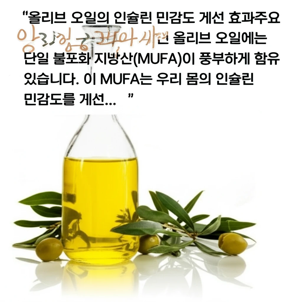 혈당 관리의 마스터키, 올리브 오일로..