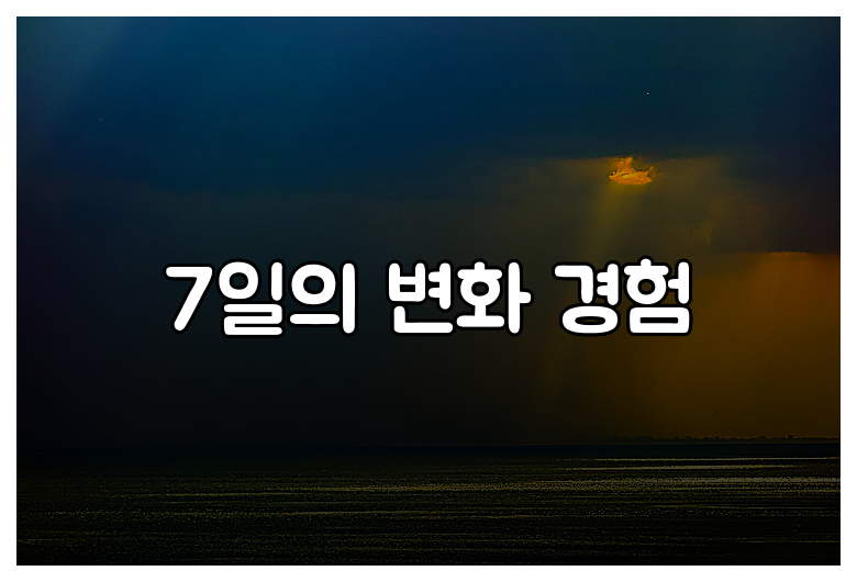 7일의 변화 경험
