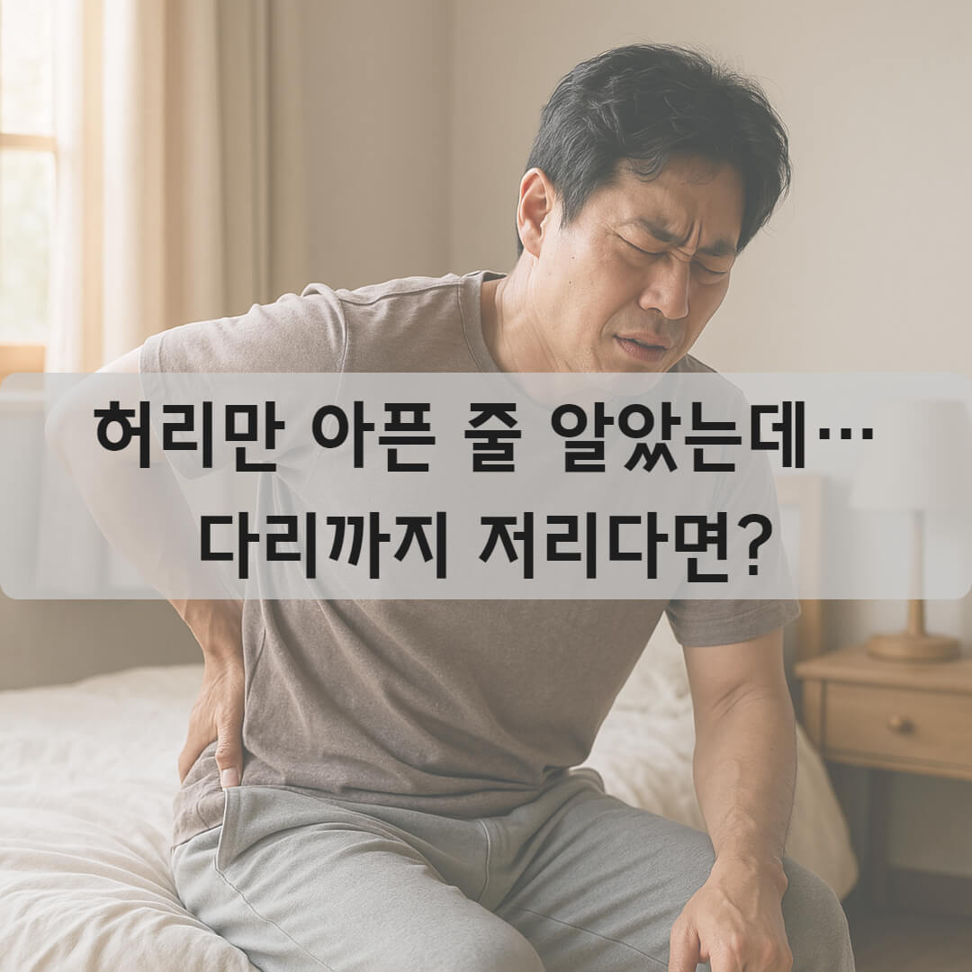 허리에서 시작된 통증, 왜 다리까지 아플까? 허리디스크 증상 완전 정리