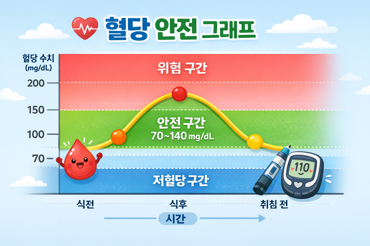 혈당그래프,혈당안전그래프