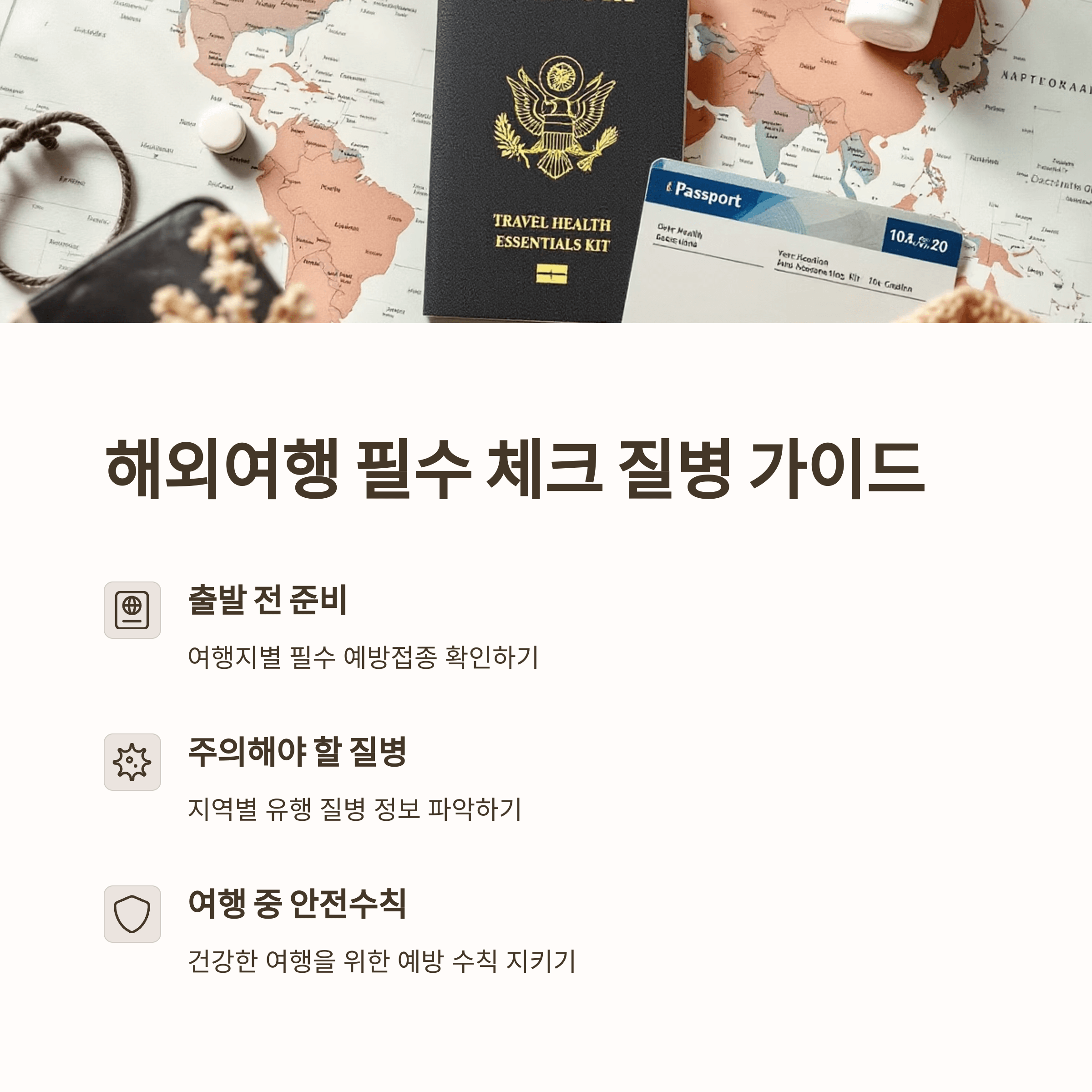 해외여행 필수 체크 질병 가이드