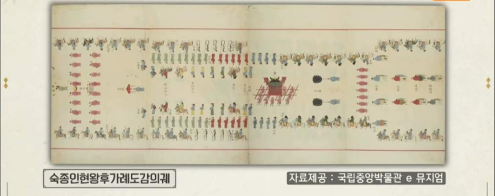 숙종의 두 번째 결혼식을 그린 그림.