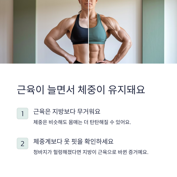 근육이 늘면서 체중 변화가 덜 보인다