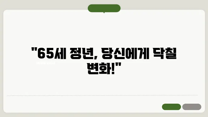 정년연장 65세 시행 시기[정년연장 몇년생부터 정부안 법안발의