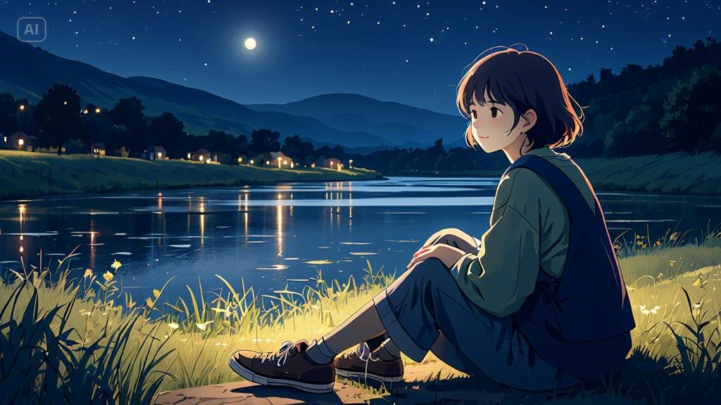 별이 흐르는 강가에서