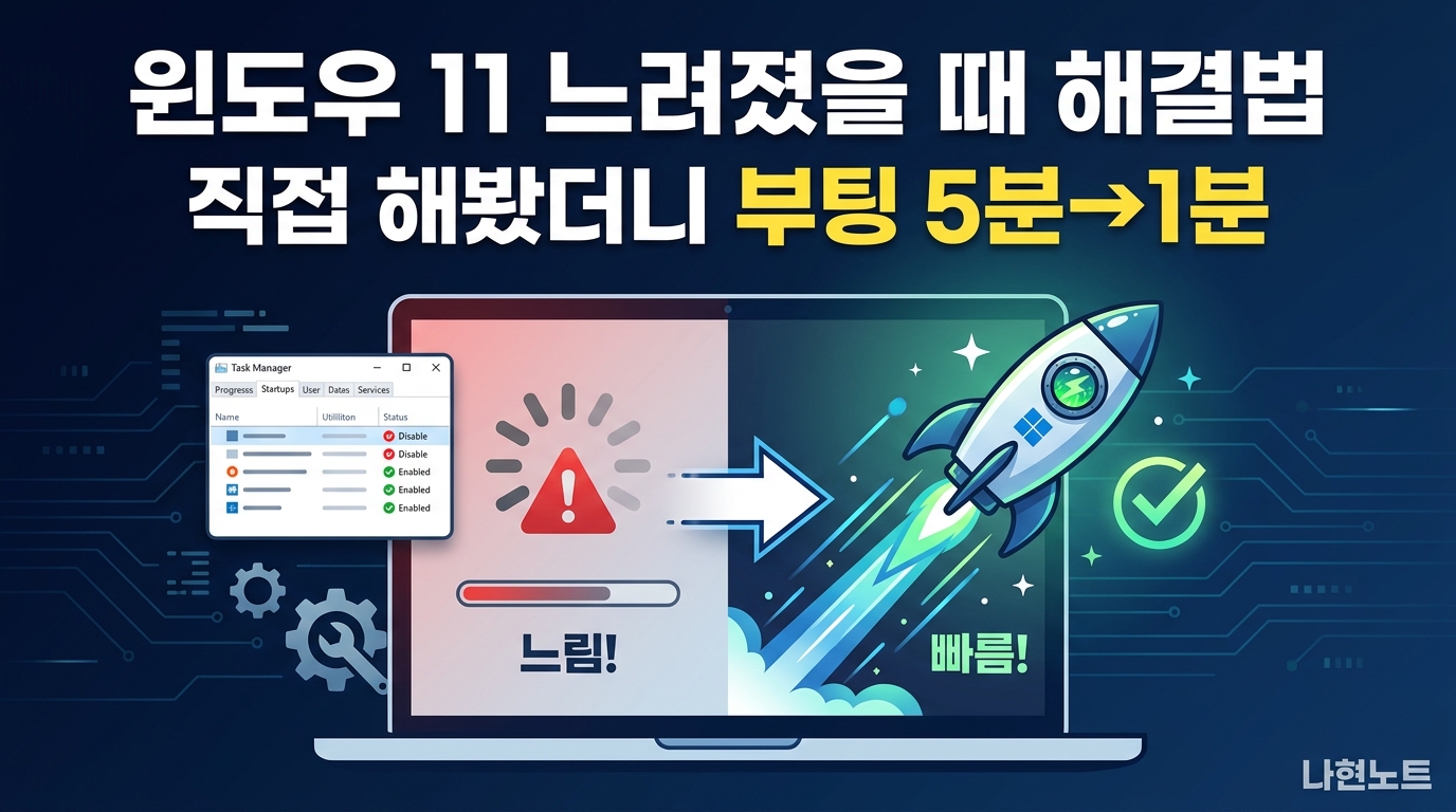 윈도우 11 느려졌을 때 해결법