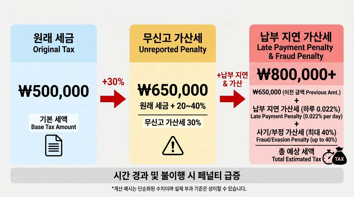 가산세 계산 구조 흐름도