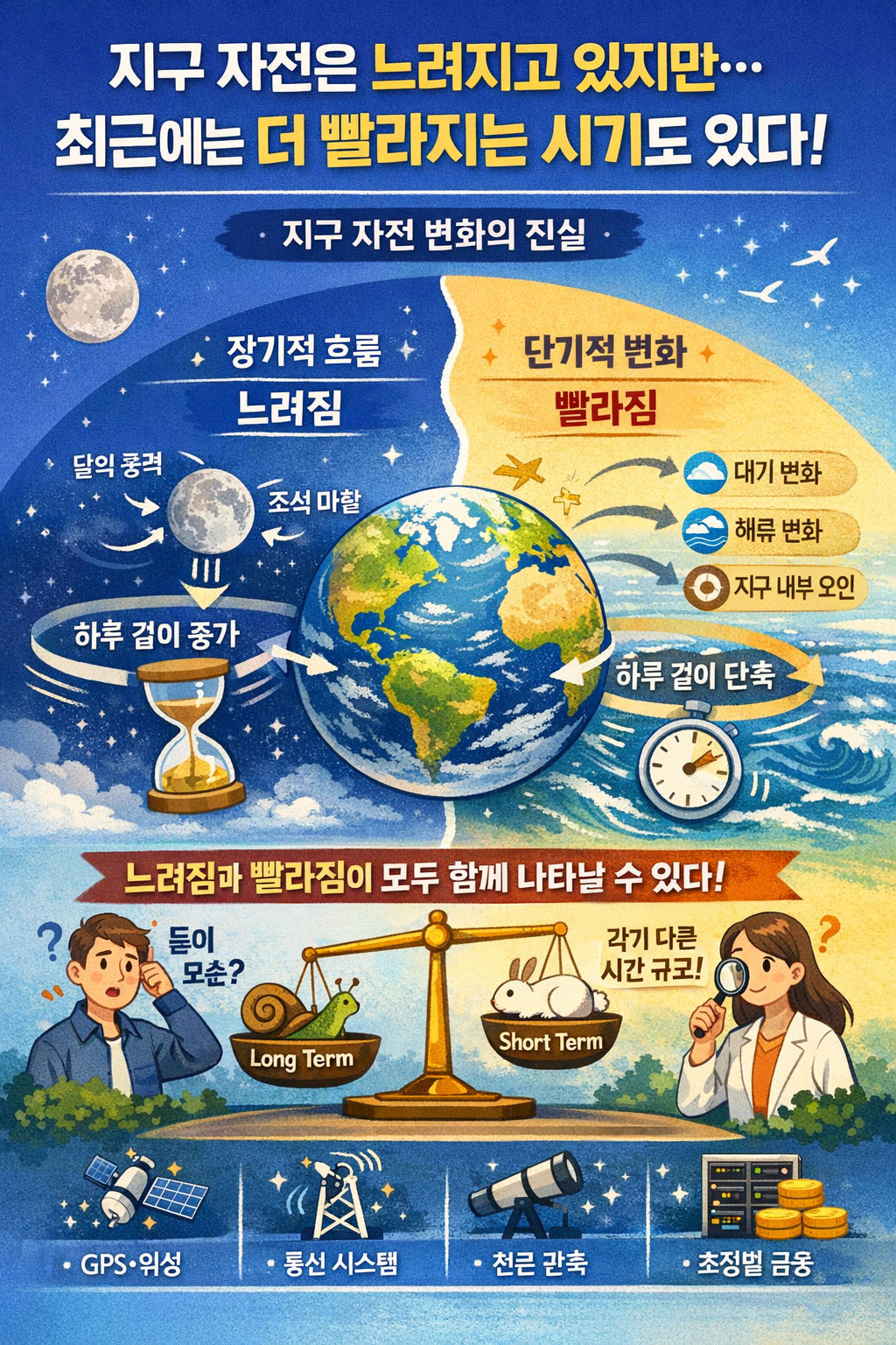 지구 자전 느려진다 사실은 “오히려 빨라지고 있다” (2026 최신 과학)