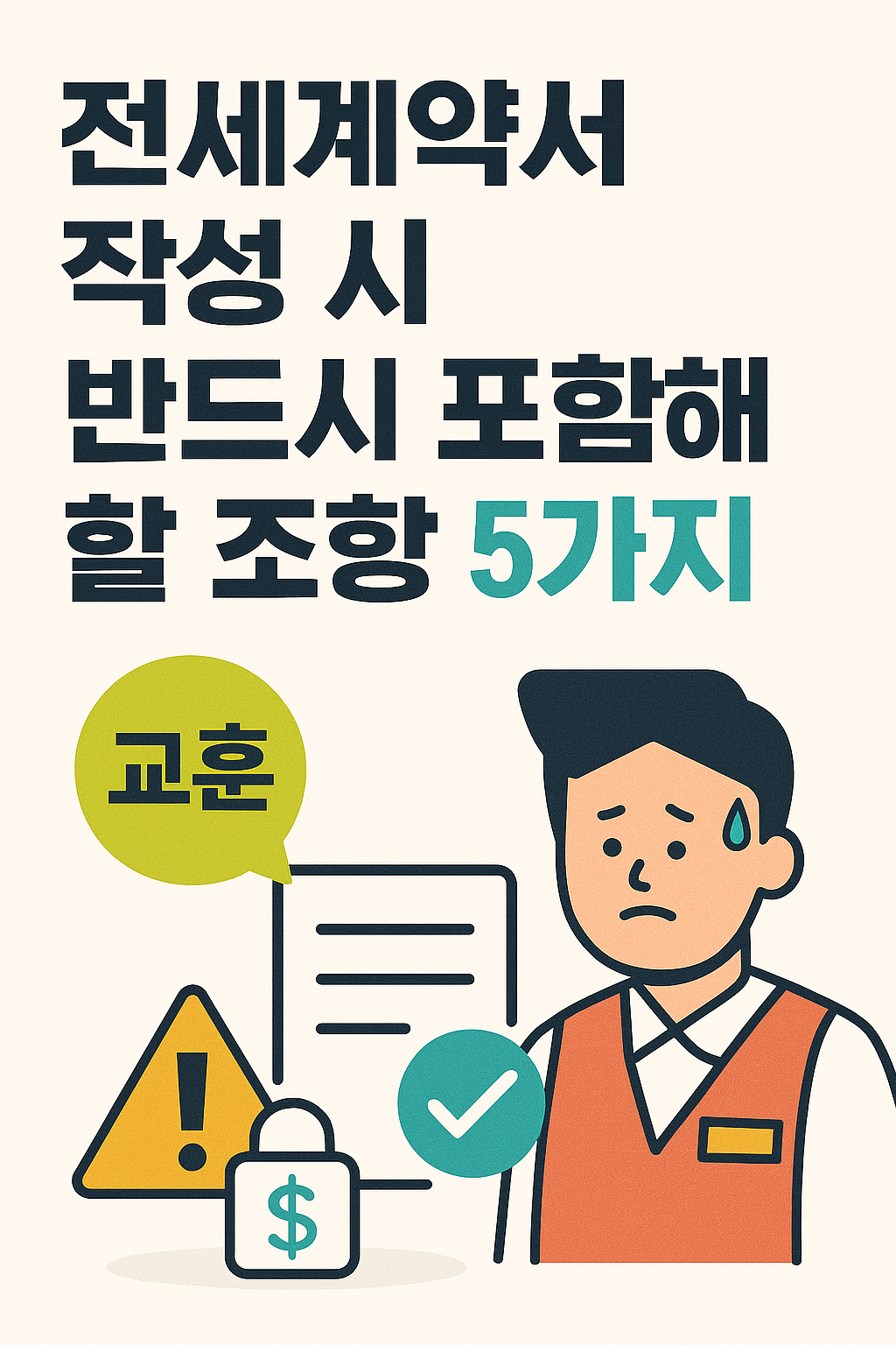 전세계약서 작성 시 반드시 포함해야 할 조항 5가지