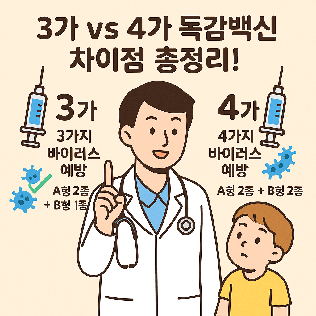 독감 백신 4가 3가 차이점 총정리 지정 병원 찾기 방법 유정란 세포배양 백신