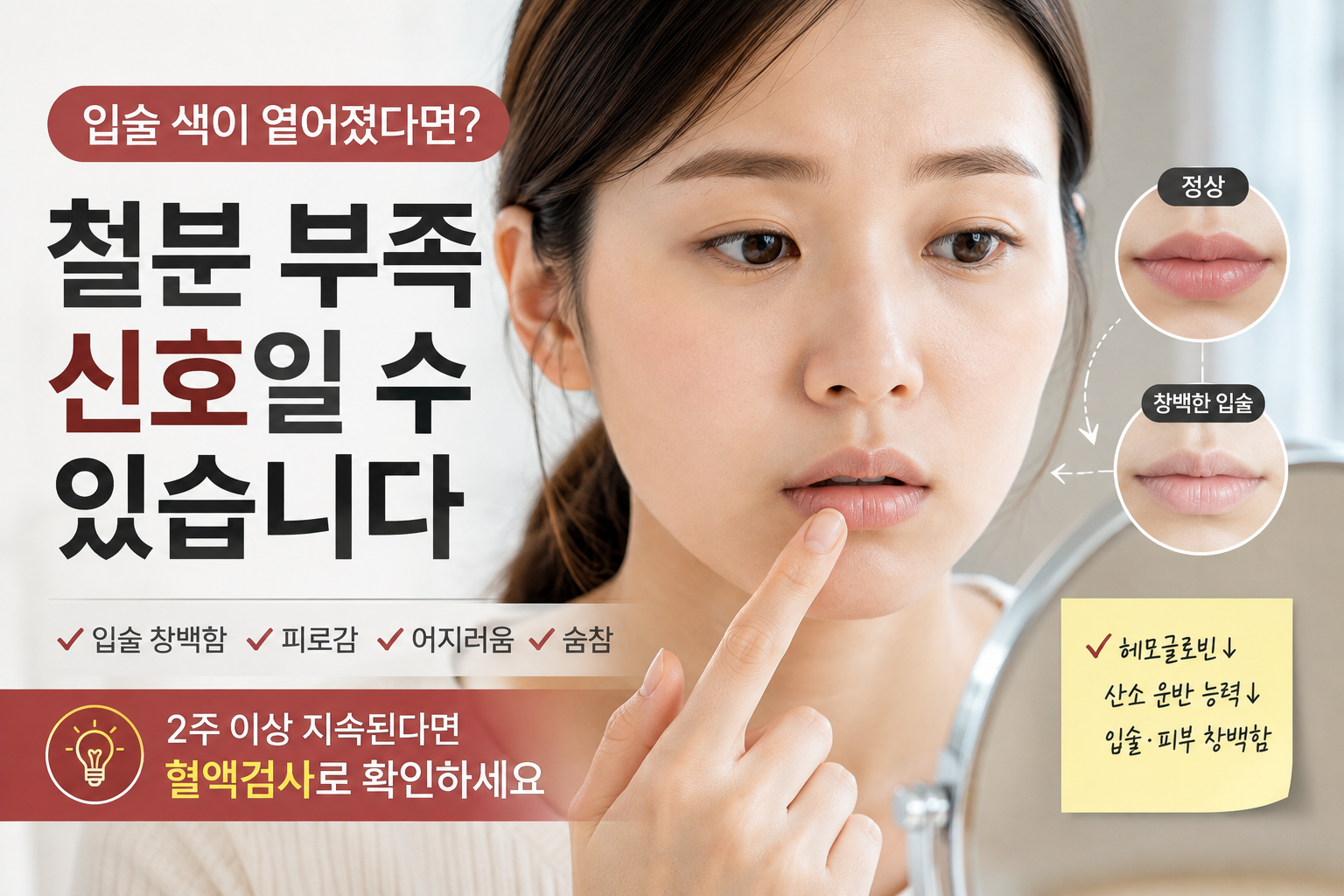 입술 색 변화