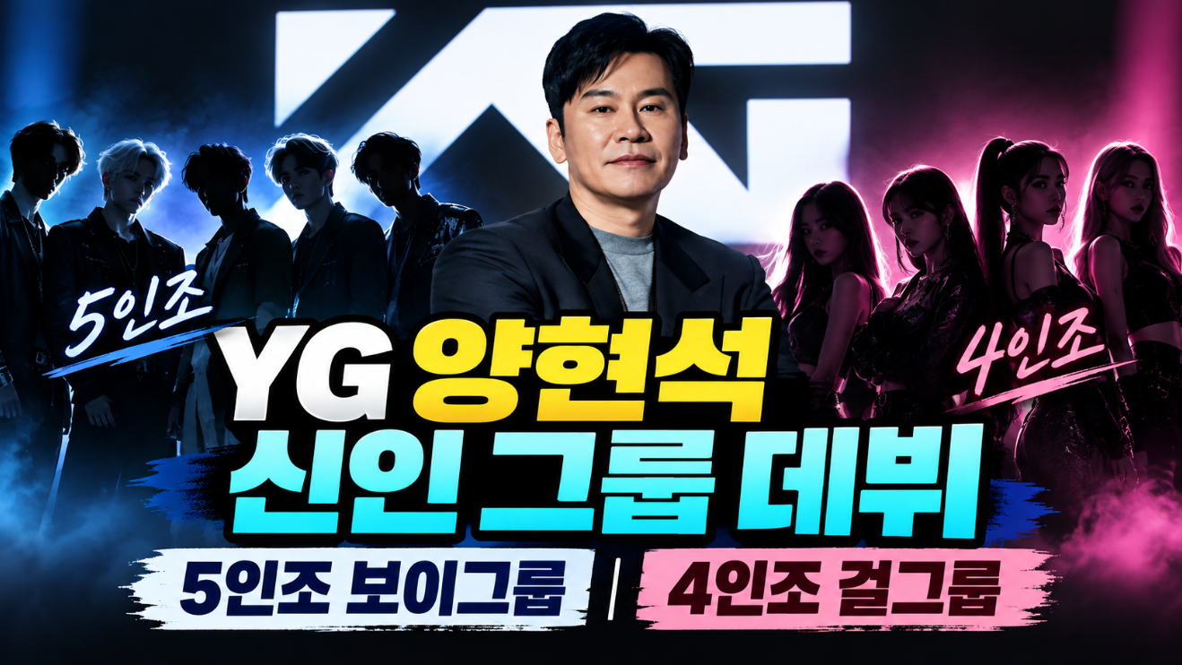 YG 양현석 신인 그룹 데뷔|5인조 보이그룹·4인조 걸그룹 멤버