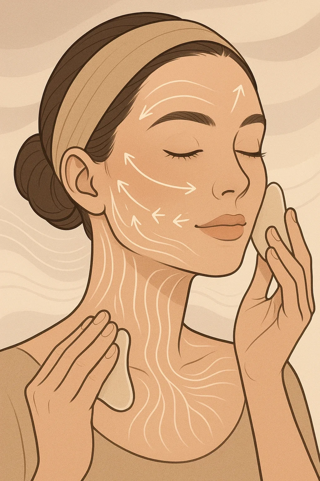 얼굴 근육 운동과 림프 마사지