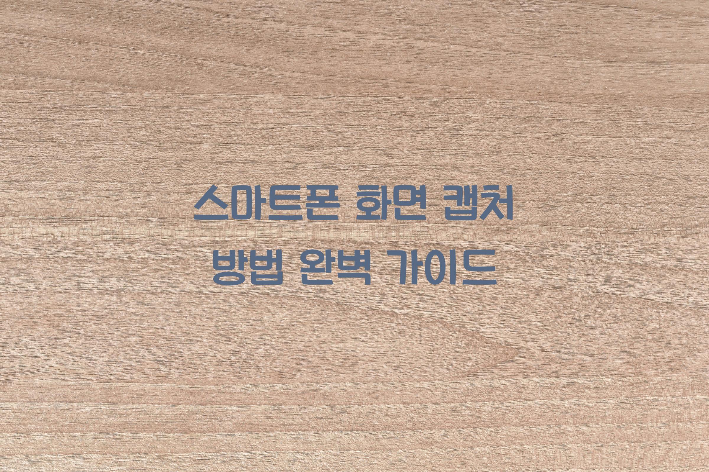 스마트폰 화면 캡처 방법