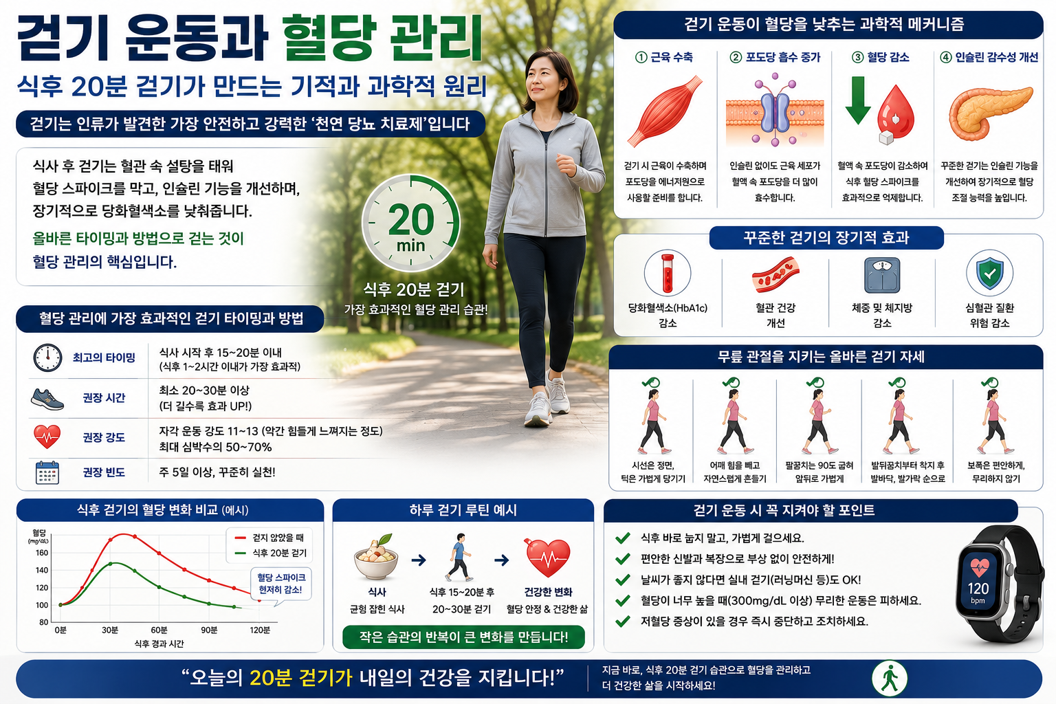 걷기 운동과 혈당 관리
