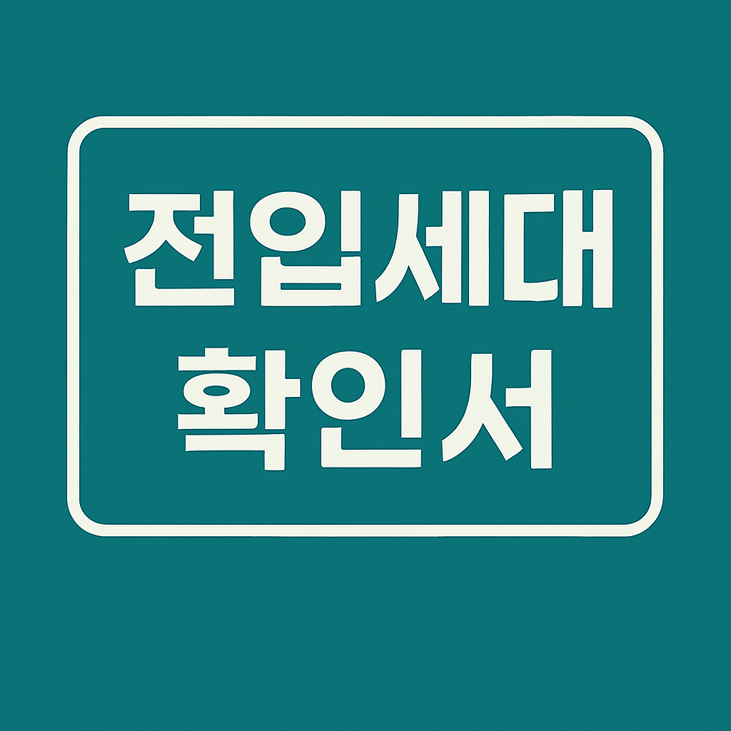 전입세대확인서 인터넷 발급